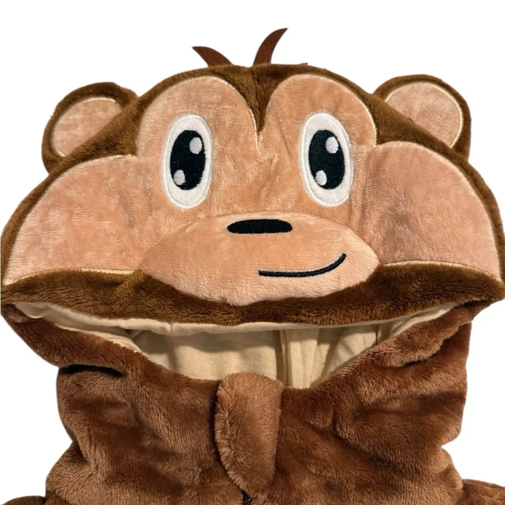 Kids Monkey Plush Hooded Onesie Play Party Costume Halloween by MCM
